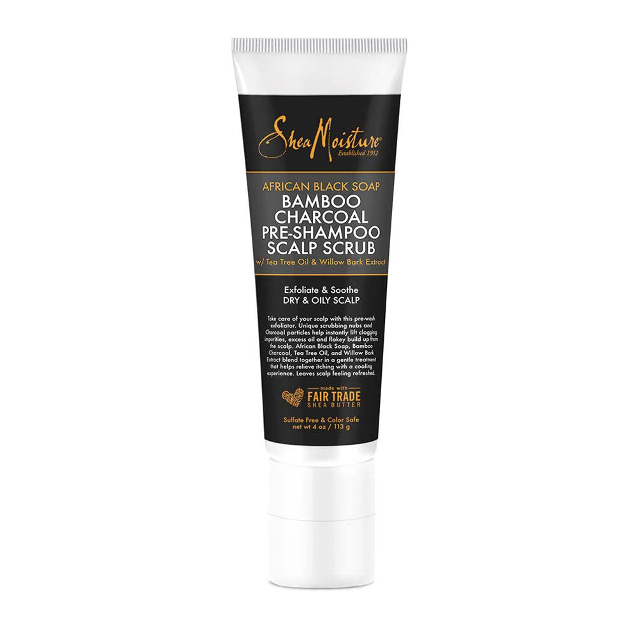 Sheamoisture African Black Soap Bamboo Charcoal Pre-Shampoo Scalp Scrub - 4oz